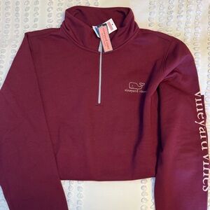 Vineyard Vines Maroon Quarter-Zip Pullover